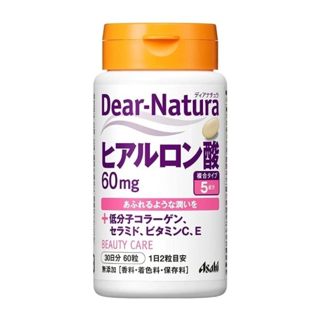 日本 朝日 Asahi Dear Natura 玻尿酸膠囊 60粒【30日份】