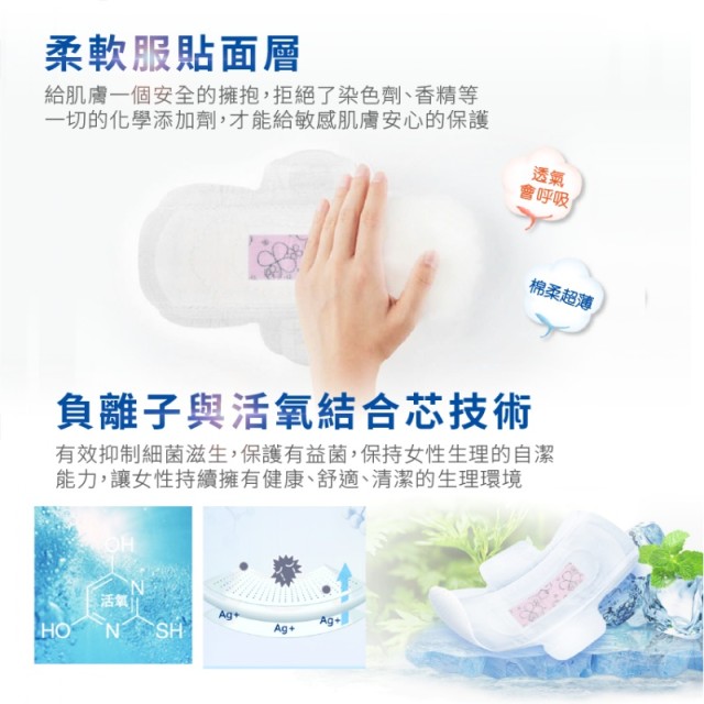 升級版💗康朵石墨烯涼感抑菌衛生棉 大容量裝 100片/包【日用24.5CM】