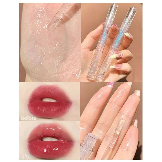 玻璃唇開掛神器✨茶杯熊藍閃水光鏡面唇蜜【一組3支】