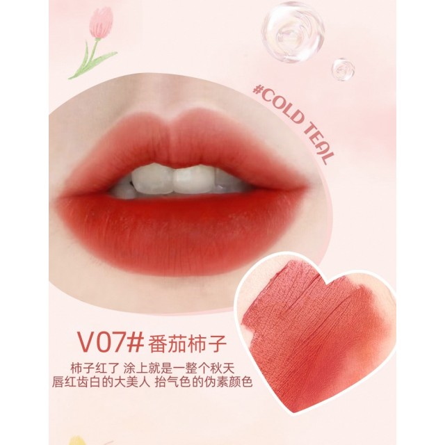 一抹融化心扉🧊小冰塊絨情迷霧唇釉 3g【一組2支(已配色)/缺色混搭隨機】