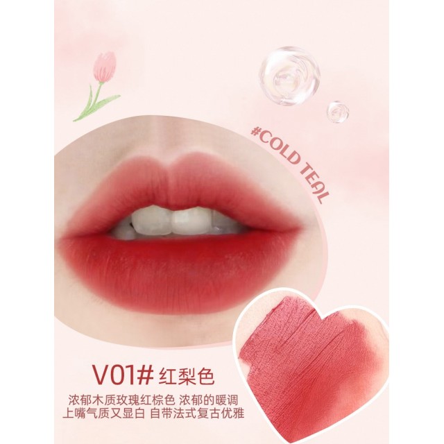 一抹融化心扉🧊小冰塊絨情迷霧唇釉 3g【一組2支(已配色)/缺色混搭隨機】