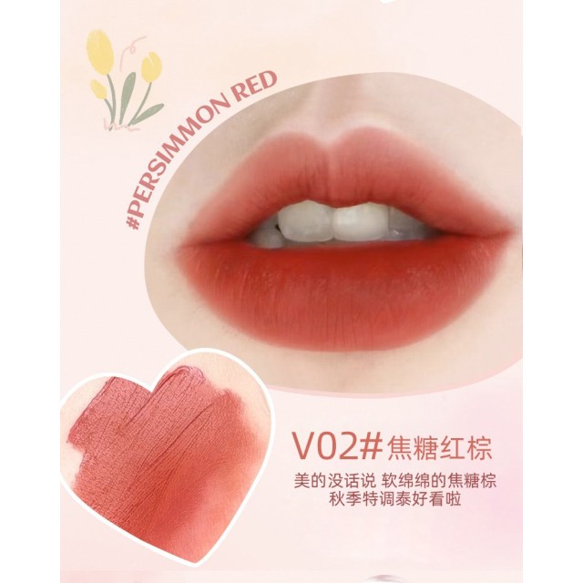 一抹融化心扉🧊小冰塊絨情迷霧唇釉 3g【一組2支(已配色)/缺色混搭隨機】