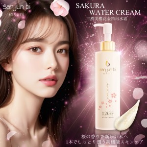 🌸日本三潤美 櫻花金箔出水霜 Water Cream 200g