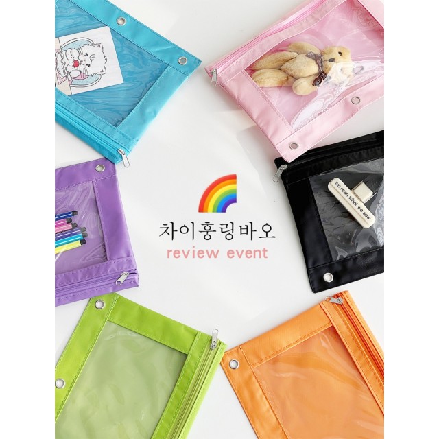 超能分類王🌈多巴胺彩虹透明收納神包 六件組【附彩虹吊飾】