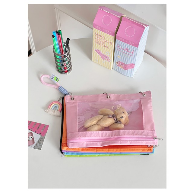 超能分類王🌈多巴胺彩虹透明收納神包 六件組【附彩虹吊飾】