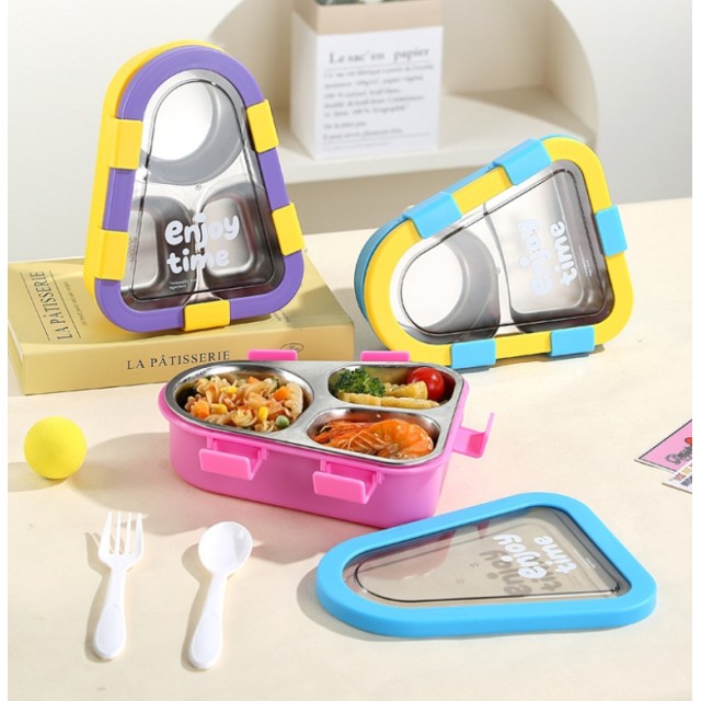 讓飯菜各有歸屬!!💥美味不社交 三分格盛裝不鏽鋼元氣餐盒