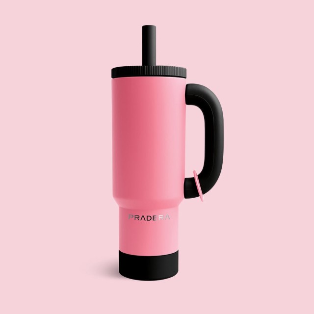 拎著它出門回頭率超高!!😎Pradera 大容量不鏽鋼時尚保溫杯 1.2L【贈鑰匙圈(顏色隨機)+止滑墊】