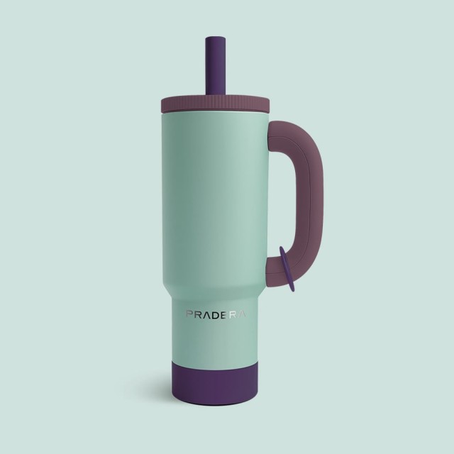 拎著它出門回頭率超高!!😎Pradera 大容量不鏽鋼時尚保溫杯 1.2L【贈鑰匙圈(顏色隨機)+止滑墊】