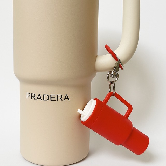 拎著它出門回頭率超高!!😎Pradera 大容量不鏽鋼時尚保溫杯 1.2L【贈鑰匙圈(顏色隨機)+止滑墊】