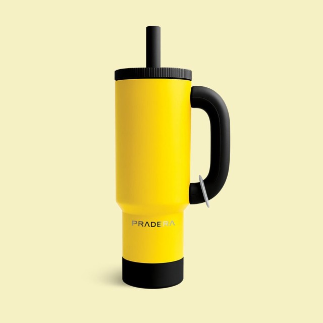 拎著它出門回頭率超高!!😎Pradera 大容量不鏽鋼時尚保溫杯 1.2L【贈鑰匙圈(顏色隨機)+止滑墊】