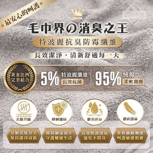毛巾界の消臭之王👑MIT 特波麗紗波浪緞紋毛巾 3入組