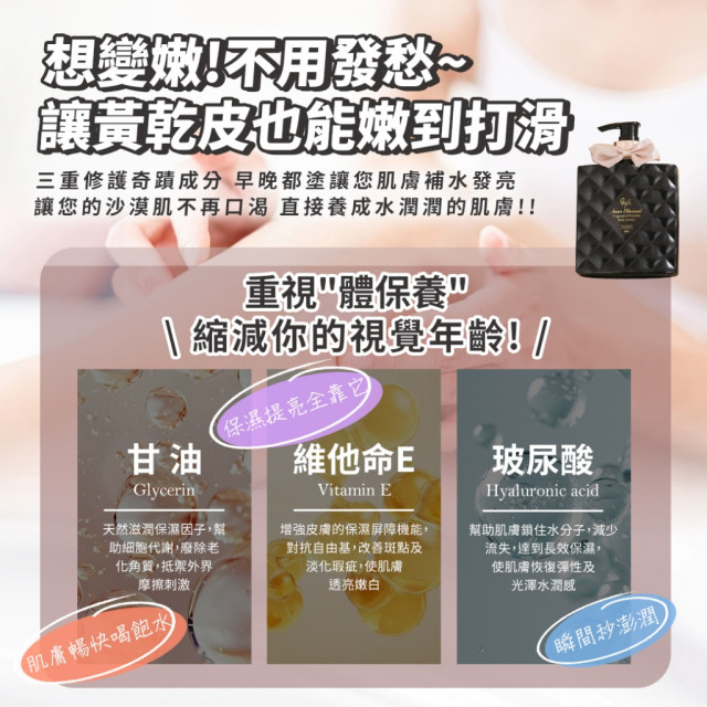 💕GYZ 高妍植 耀眼之愛-維E彈潤修護香水身體乳 300ml