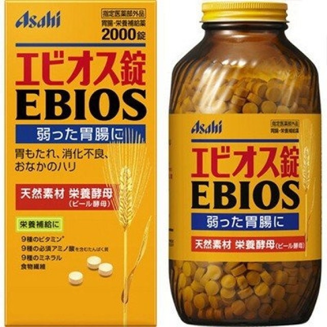 日本-Asahi朝日啤酒 EBIOS 酵母錠 2000錠